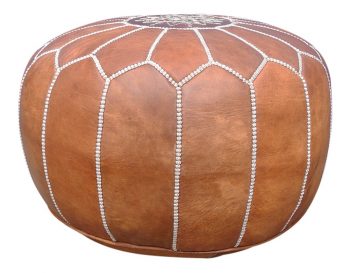 chocolate moroccan pouffe