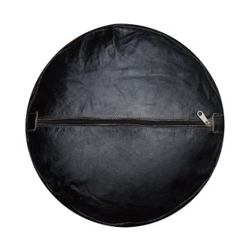 black moroccan pouffe