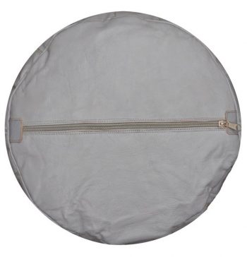 grey moroccan pouffe