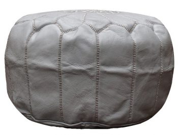 grey moroccan pouffe