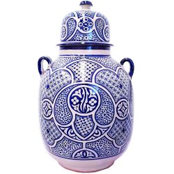 Moroccan Fassi Ceramic Urn