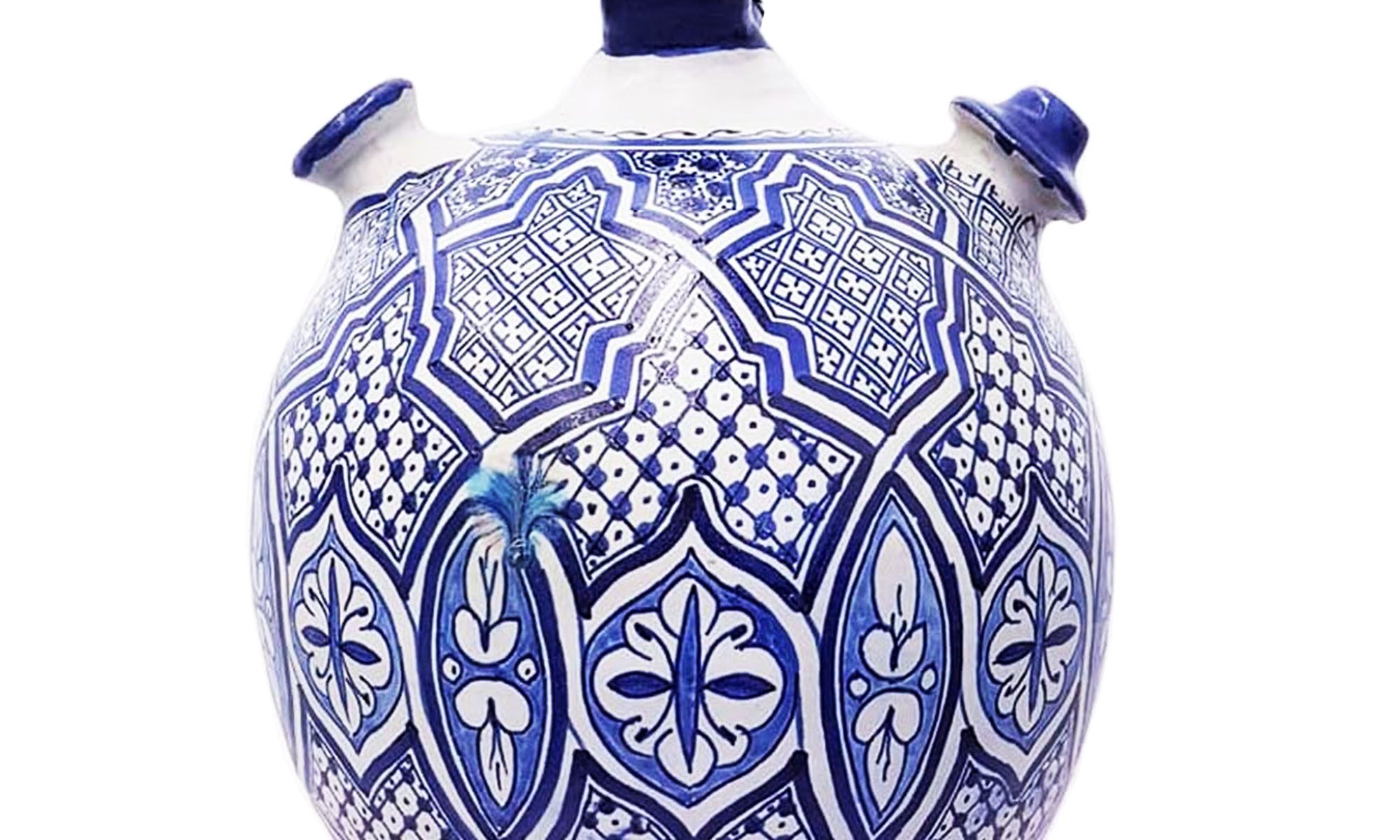 Moroccan Fassi Ceramic Water Jug