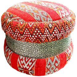 African Moroccan Kilim Ottoman