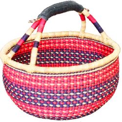 Bolga Basket Round - Shades of Violet