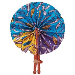Leather fan - Ankara Collection