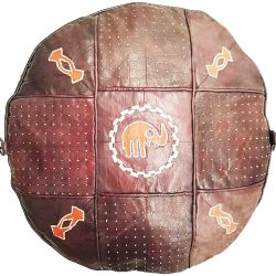 african hausa leather ottoman