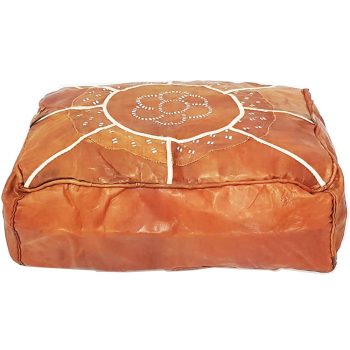 African Hausa Leather Ottoman