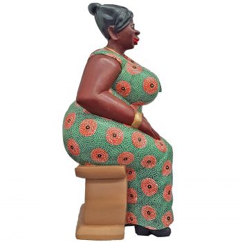 African Mama hand-carved statue