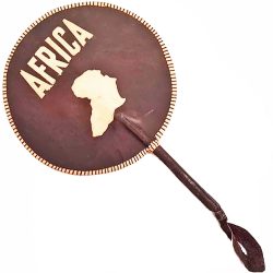 African Hausa Leather Fan