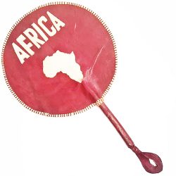 African Hausa Leather Fan