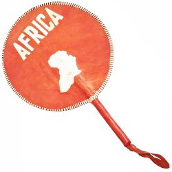 African Hausa Leather Fan