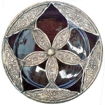 Moroccan Ceramic Silver Plate