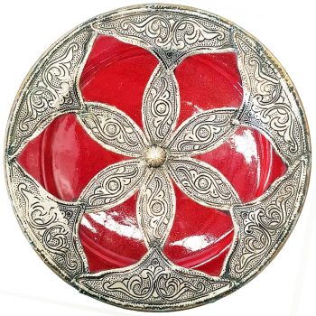 Moroccan Ceramic Silver Plate