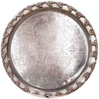 Vintage Moroccan Silver Tray