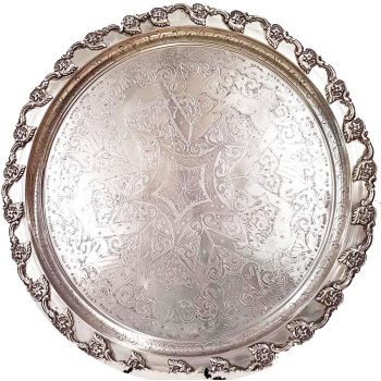 Vintage Moroccan Silver Tray