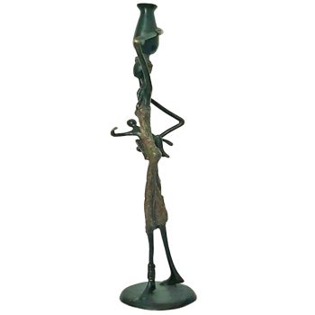 African Bronze Mother Sculpture