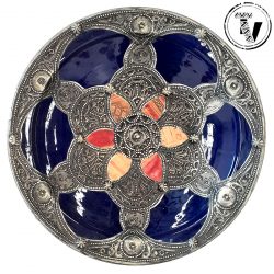 Moroccan Ceramic & Silver Plate