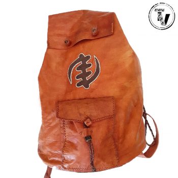 African Leather Handcrafted Backpack