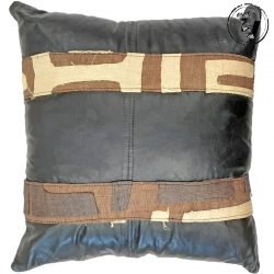 Congo Kuba Leather Cushion