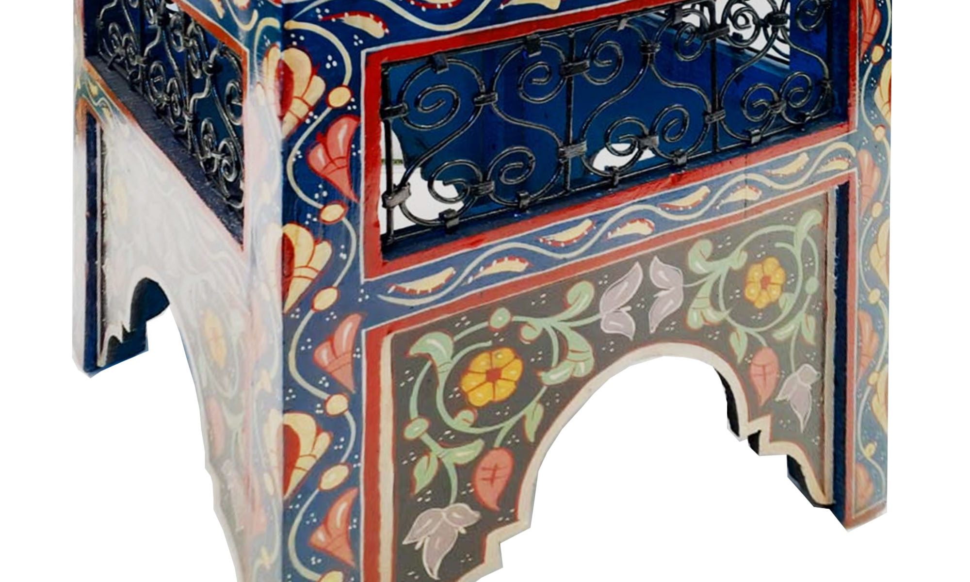 Mashrabiya Painted Side Table