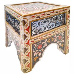 Mashrabiya Painted Side Table