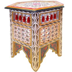 Mashrabiya Painted Side Table