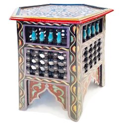 Mashrabiya Painted Side Table