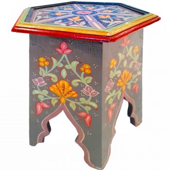 Mashrabiya Painted Side Table