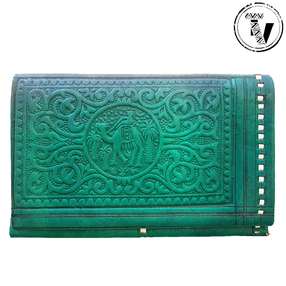 Moroccan Tooled Leather Wallet