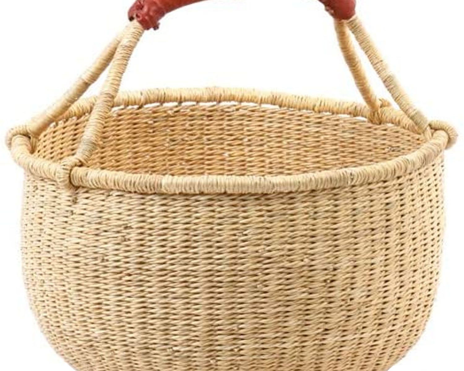 Bolga Basket Round Woven
