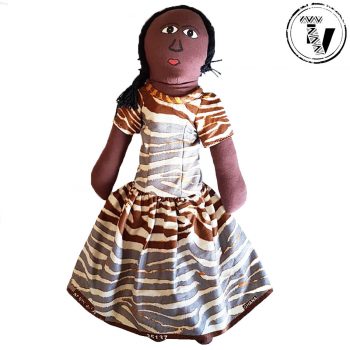 Handmade African Fabric Doll