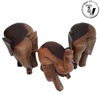 Ebony Wood Carved Elephants