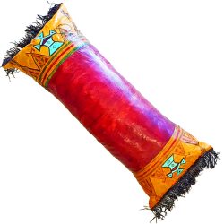 Tuareg Leather Fringed Cushion