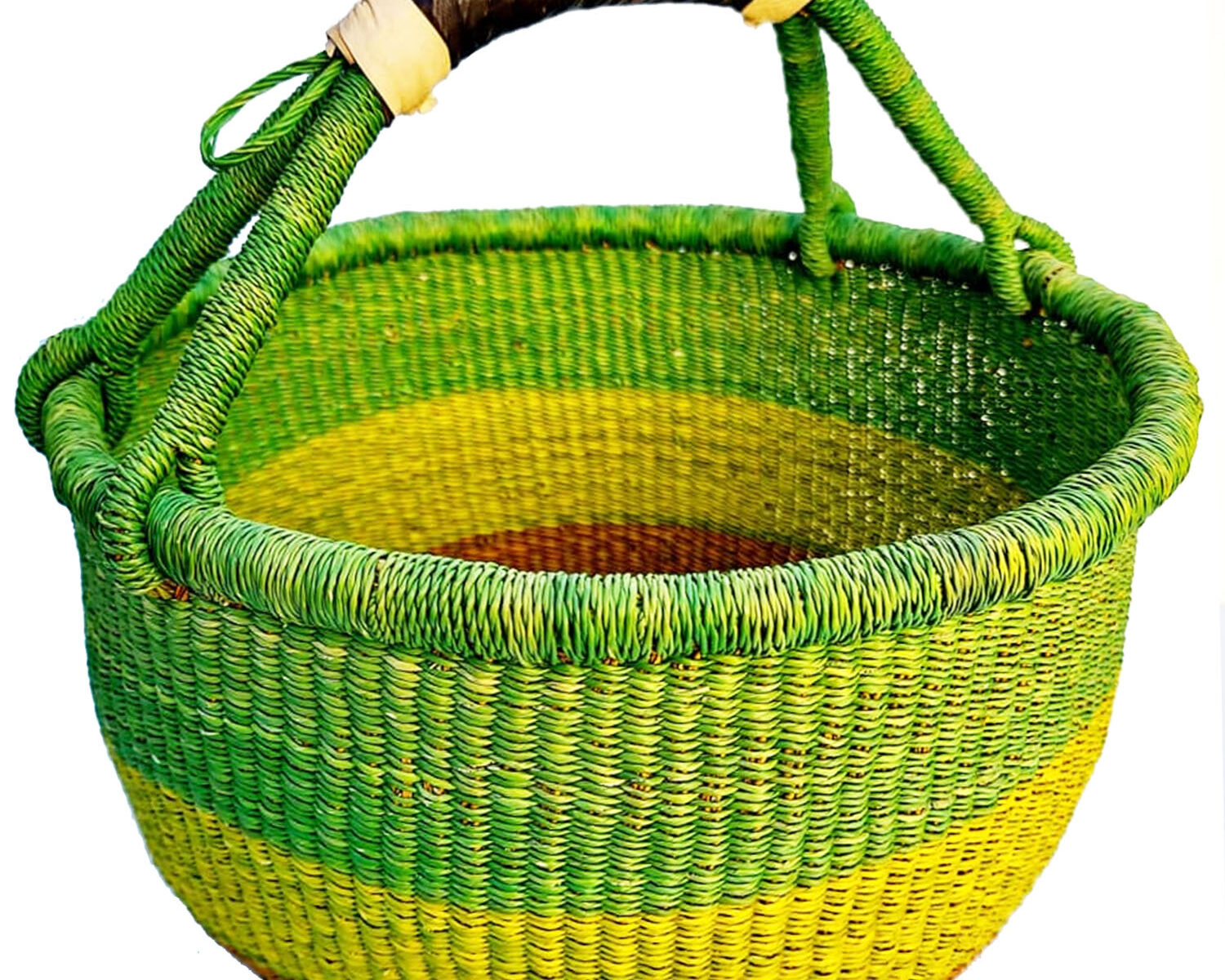 Green Tri-Colour Large Round