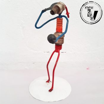 Recycled Spark Plug Tennis-Player