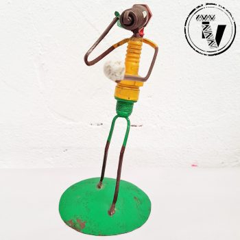 Recycled Spark Plug Tennis-Player