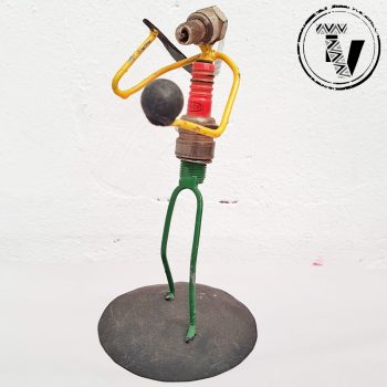 Recycled Spark Plug Tennis-Player