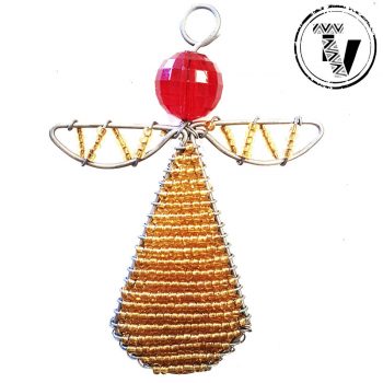 Beaded Zulu Angel Ornament