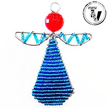 Beaded Zulu Angel Ornament