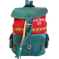 Moroccan Leather Kilim Backpack