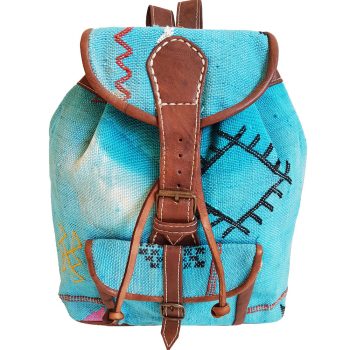 Moroccan Leather Cactus Backpack