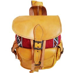 Moroccan Leather Kilim Backpack