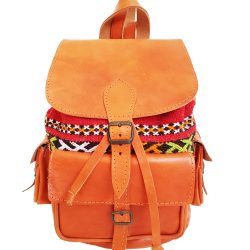 Moroccan Leather Kilim Backpack