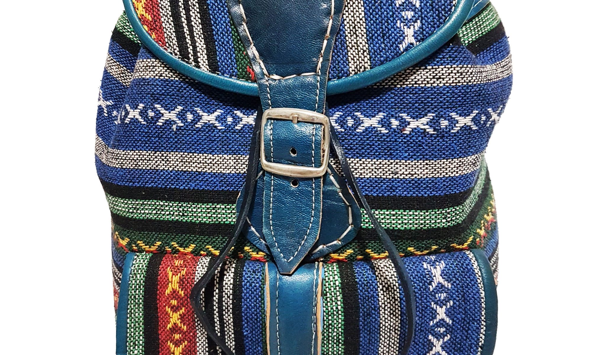 Moroccan Leather Kilim Backpack