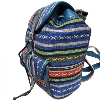 Moroccan Leather Kilim Backpack