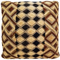 Kasai Velvet Raffia Cushion