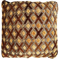 Kasai Velvet Raffia Cushion