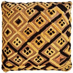 Kasai Velvet Raffia Cushion