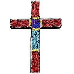 Beaded Wooden Wall Cross