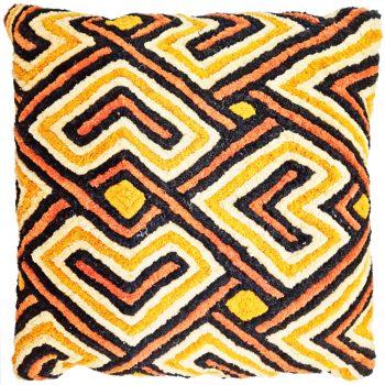Kasai Velvet Raffia Cushion